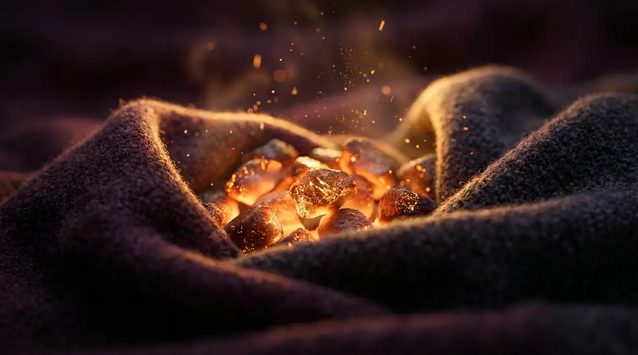 Embers glowing at first light